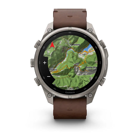 Garmin Fenix 9 Pro Titanium Leather GPS Smartwatch with inReach®