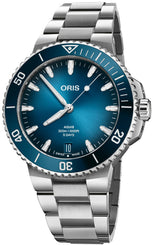Oris Aquis Date Calibre 400 43.5mm Watch with blue dial, steel bracelet, steel case