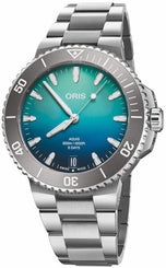 Oris Aquis Great Barrier Reef Calibre 400 Limited Edition IV Watch with blue dial, steel bracelet, steel case