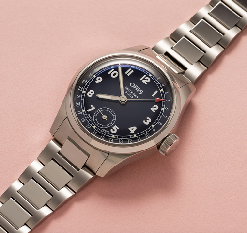 Oris Big Crown Pointer Date Calibre 403 Midnight Blue Watch with steel bracelet, steel case