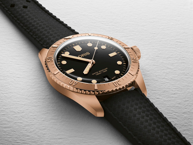 Oris Divers Sixty Five Bronze Cotton Candy Sepia