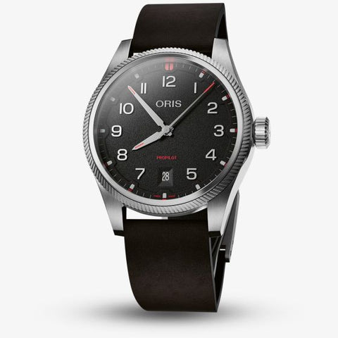 Oris ProPilot Date 41mm Leather Strap Watch
