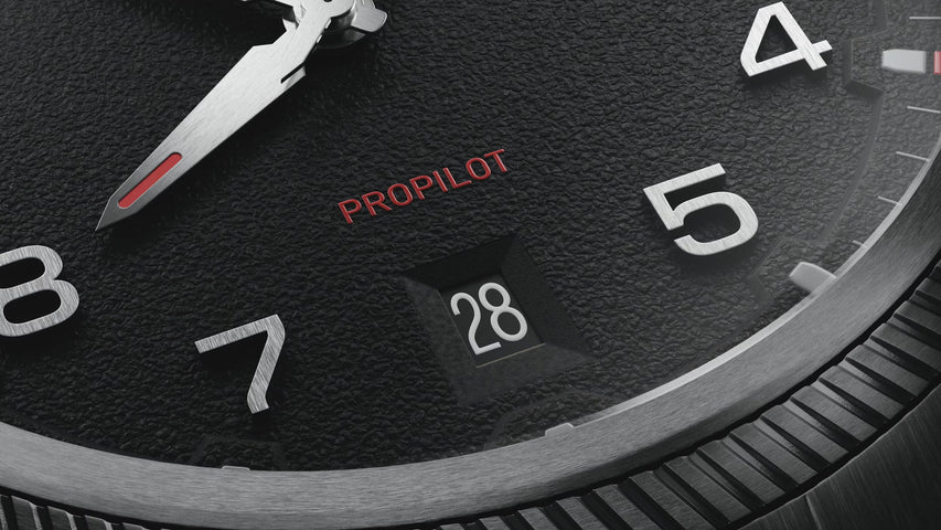Oris ProPilot Date 41mm Black Watch with steel bracelet, steel case
