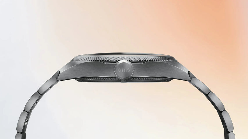 Oris ProPilot Date 41mm Black Watch with steel bracelet, steel case