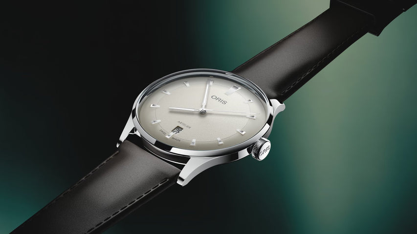 Oris Artelier Date 38mm White Watch with leather strap, steel case