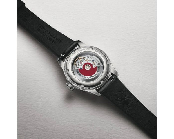 Oris Big Crown Bullseye Watch with multicolour dial, leather strap, steel case