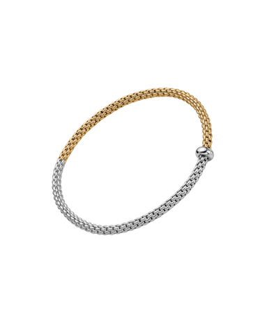 Fope 18ct Yellow & White Gold Bicolour Diamond Flex'it Bracelet