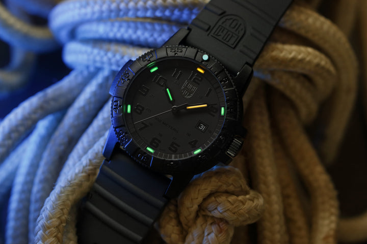 Luminox Sea Turtle Giant 0320 Series Watch XS.0321.BO - UV light view