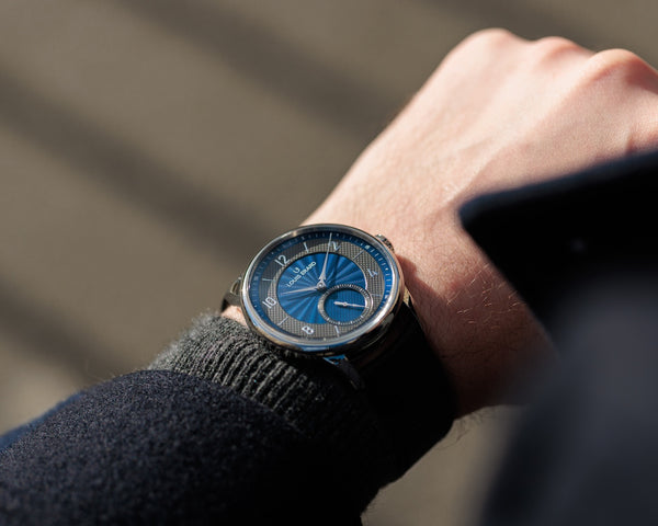 Louis Erard Excellence Petite Seconde Guilloche 39mm Anthracite Blue Watch