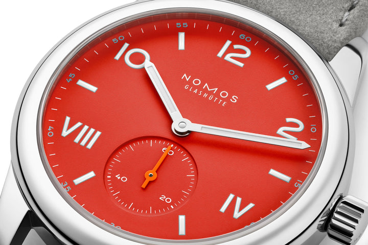Nomos Glashutte Club Campus Nonstop Red Sapphire Crystal Watch