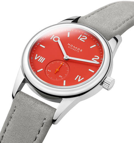 Nomos Glashutte Club Campus Nonstop Red Steel Back Watch