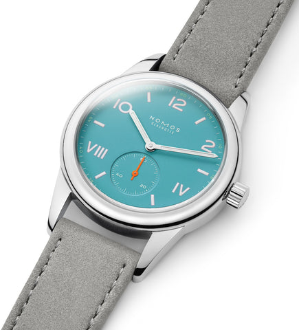 Nomos Glashutte Club Campus Endless Blue Steel Back Watch