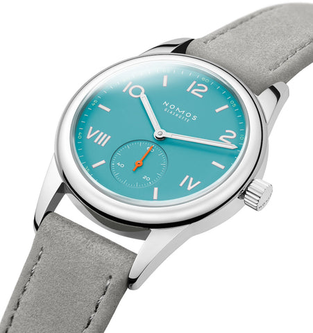 Nomos Glashutte Club Campus Endless Blue Steel Back Watch