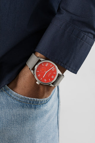 Nomos Glashutte Club Campus 38 Nonstop Red Steel Back Watch
