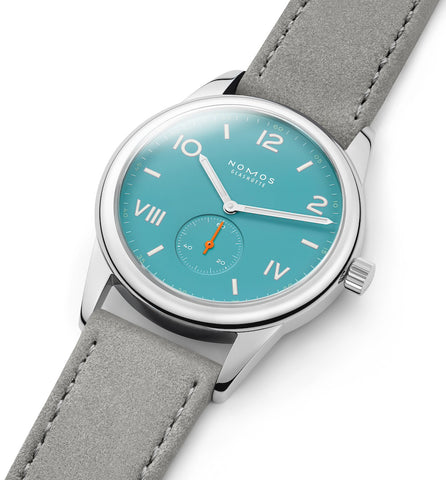 Nomos Glashutte Club Campus 38 Endless Blue Steel Back Watch