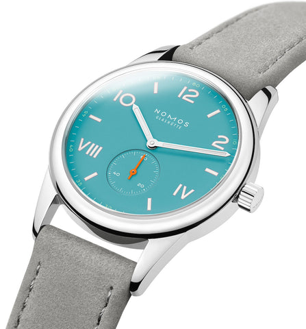 Nomos Glashutte Club Campus 38 Endless Blue Steel Back Watch