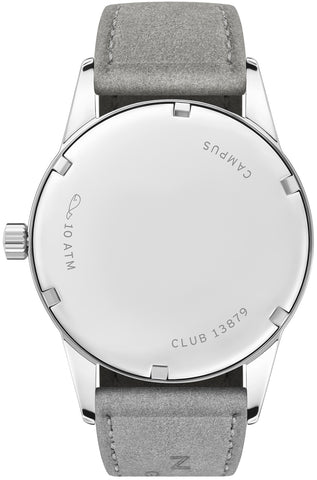 Nomos Glashutte Club Campus 38 Endless Blue Steel Back Watch
