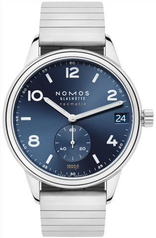 Nomos Glashutte Watch Club Sport Neomatik 42 Date Blue Sport Bracelet 782 SPORT BRACELET