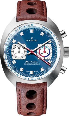 Edox Watch Sportsman Chronographe Automatic Blue Limited Edition