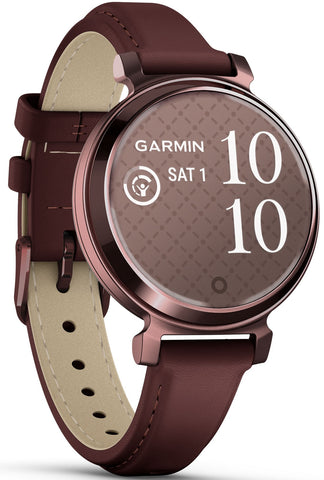 Garmin Lily 2 Classic Dark Bronze & Mulberry Leather Watch