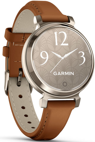 Garmin Lily 2 Classic Cream Gold & Tan Leather Watch