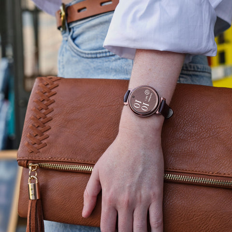 Garmin Lily 2 Classic Cream Gold & Tan Leather Watch
