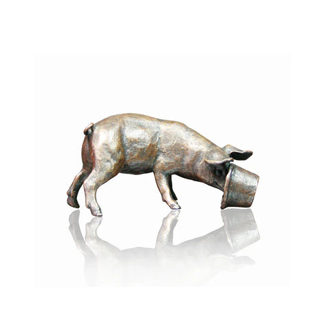 Art In Bronze Little Pig Figurine