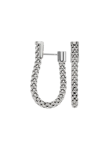 Fope 18ct White Gold Essentials Flex'it Mesh Chain Earrings