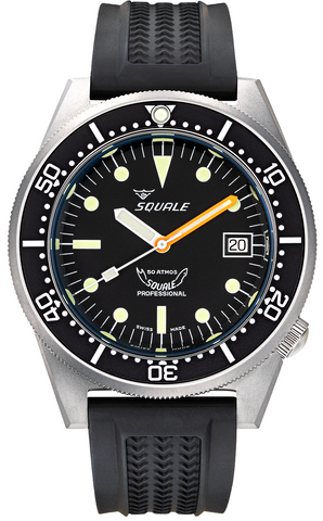 Squale Watch 1521 Black Blasted Rubber 1521BKBL.VO
