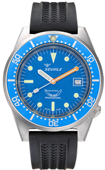 Squale Watch 1521 Blue Blasted Rubber 1521BLUEBL.VO