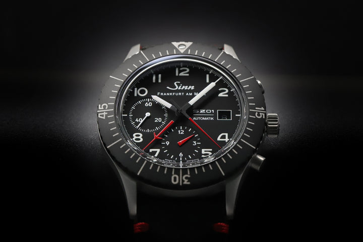 Sinn 156.1 Vintage Black With Red Seam Watch