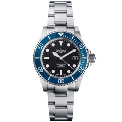 Davosa Watch Ternos Diver Black and Blue Bezel Tri Link