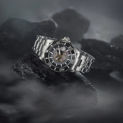 Davosa Ternos Professional Nebulous Automatic Smoke Black Watch product detail view