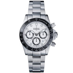 Davosa Ternos Professional Chronograph White Dial Tri Link Watch product image