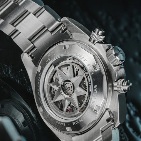 Davosa Ternos Professional Chronograph White Dial Tri Link Watch