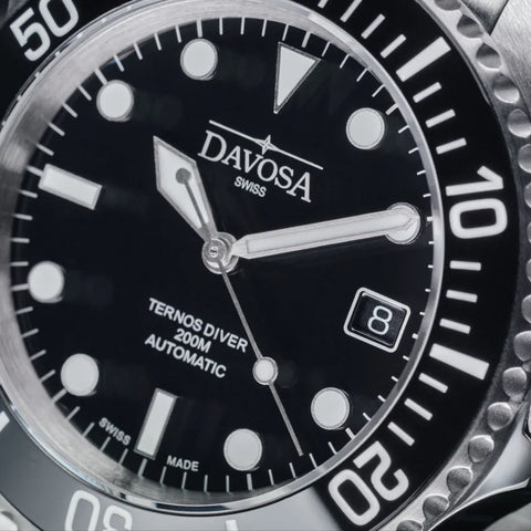 Davosa Ternos Diver Black Dial Penta Link Watch product detail view