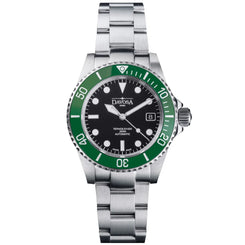 Davosa Ternos Diver Black Dial Green Bezel Tri Link Watch product image