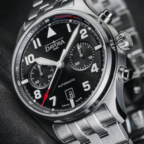 Davosa Newton Chronograph Steel Bracelet Watch product detail view