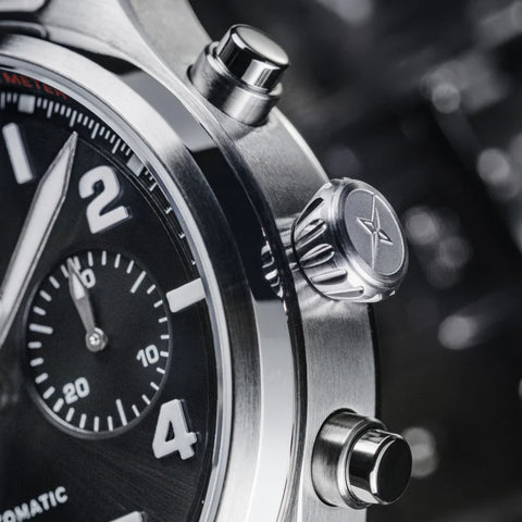 Davosa Newton Chronograph Leather Strap Watch