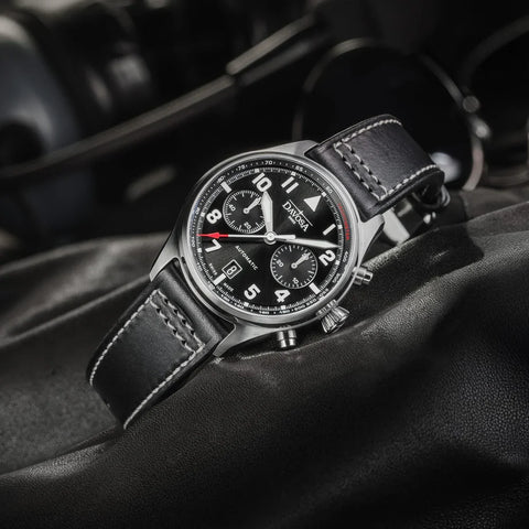 Davosa Newton Chronograph Leather Strap Watch product detail view