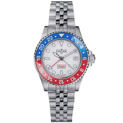Davosa Ternos GMT Lucent Blue Red Penta Link Strap Watch product image