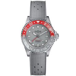 Davosa Ternos GMT Lucent Grey Red Grey Rubber Watch product image