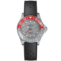 Davosa Ternos GMT Lucent Grey Red Black Rubber Watch product image