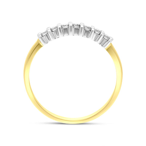 18ct Yellow Gold 0.17ct Diamond Half Eternity Ring