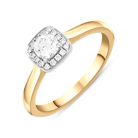 18ct Rose Gold 0.38ct Diamond Pave Cluster Ring, FEU-1285.