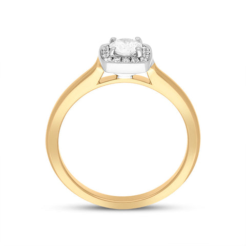 18ct Rose Gold 0.38ct Diamond Pave Cluster Ring