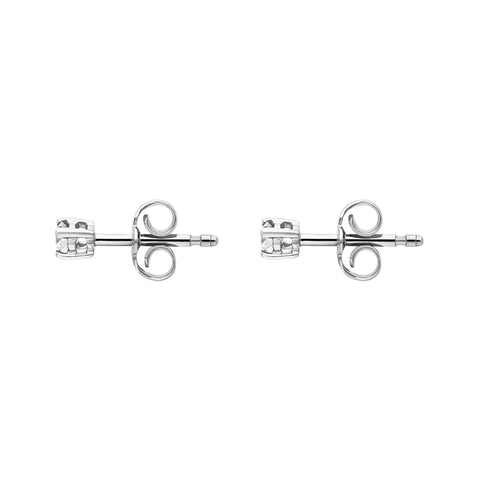 18ct White Gold 0.15ct Diamond Solitaire Brilliant Cut Stud Earrings