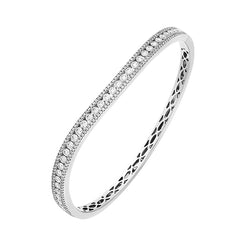 18ct White Gold 1.78ct Diamond Bangle, B1108.