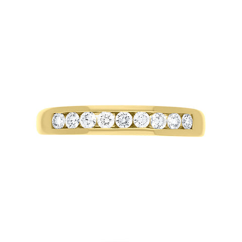 18ct Yellow Gold 0.30ct Diamond Channel Set Half Eternity Ring