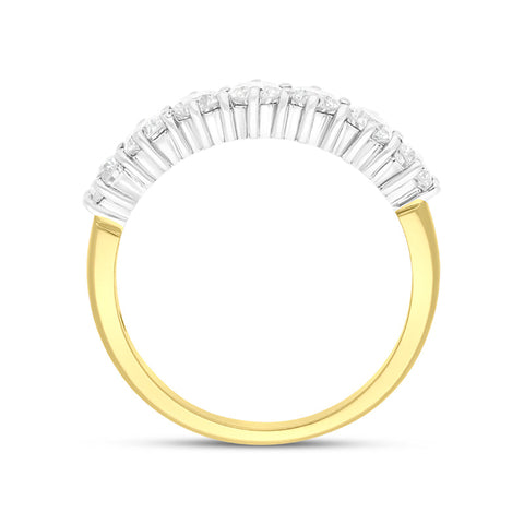 18ct White Gold 1.12ct Diamond Seven Stone Half Eternity Ring